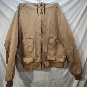 Mens Walls Blizzard Pruf Work Jacket No Tag Brown Hooded Coat M/L ? Read